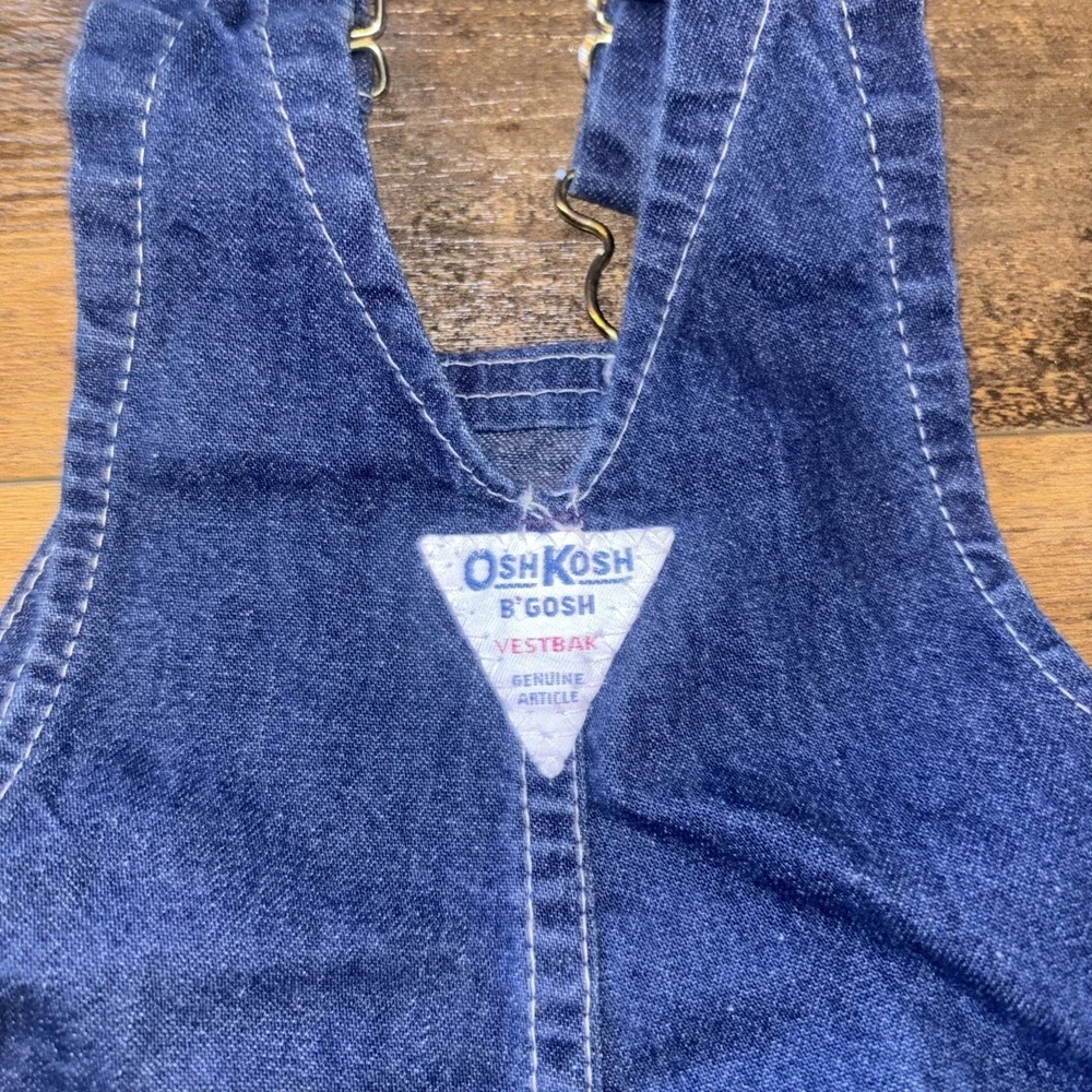 Vintage 100% cotton Oshkosh B'gosh overalls 6/9 Months Vestbak
